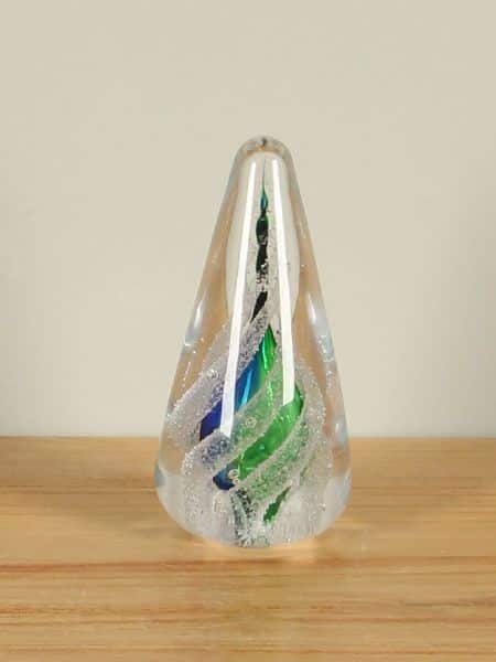 Druppel - Blauw - Glas - Pegel blauw/groen, 17 cm - Afbeelding 4