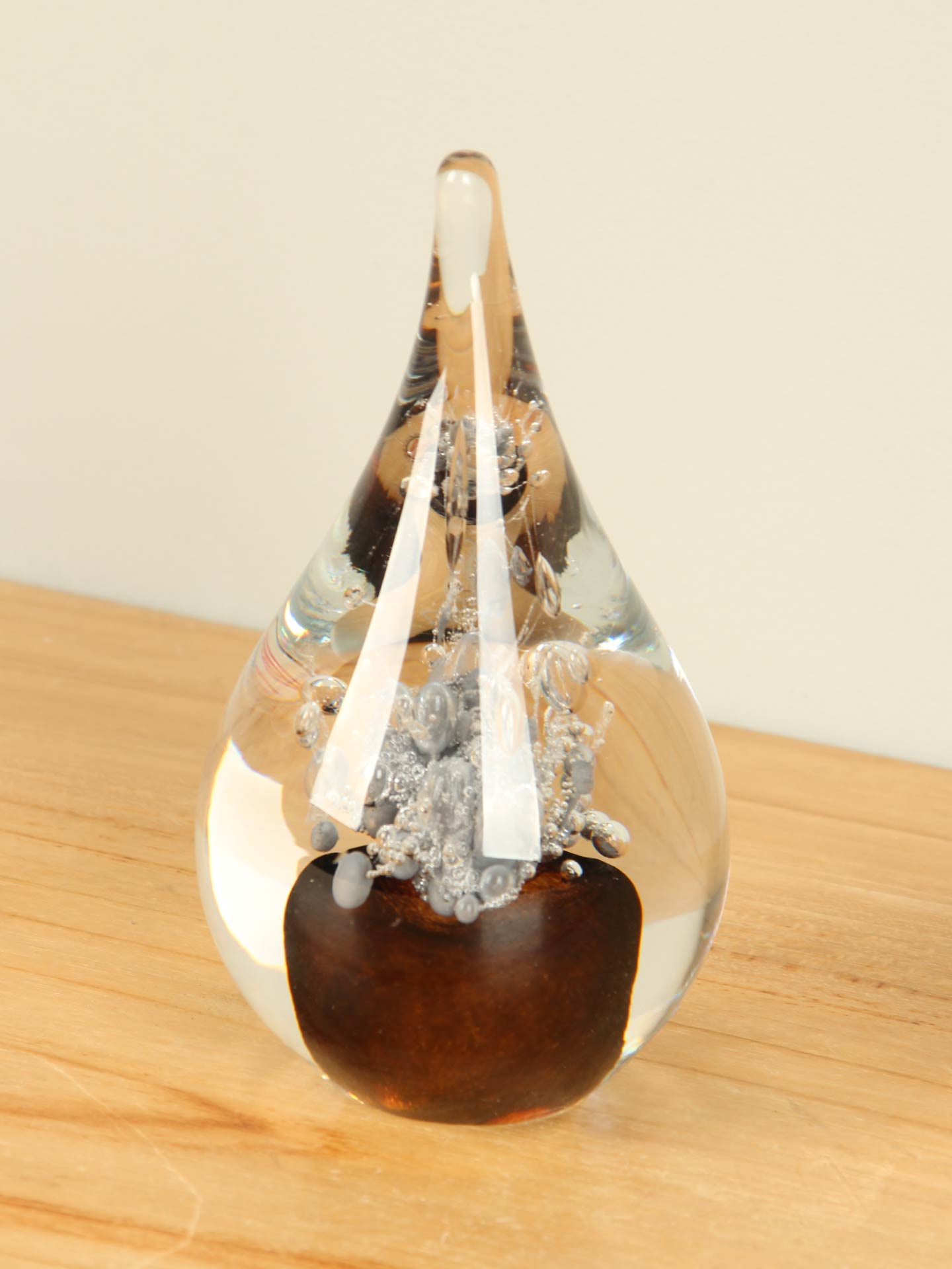 Druppel - Bruin - Glas - Vulcano, 13 cm - Afbeelding 2