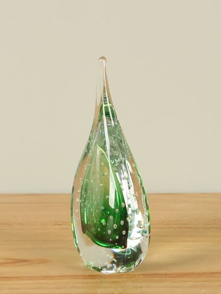 Druppel - Groen - Glas - Druppel, 13 cm 801012 GR - 13x8x4 cm - Afbeelding 2