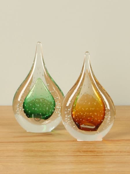 Druppel - Groen - Glas - Druppel, 13 cm 801012 GR - 13x8x4 cm - Afbeelding 3