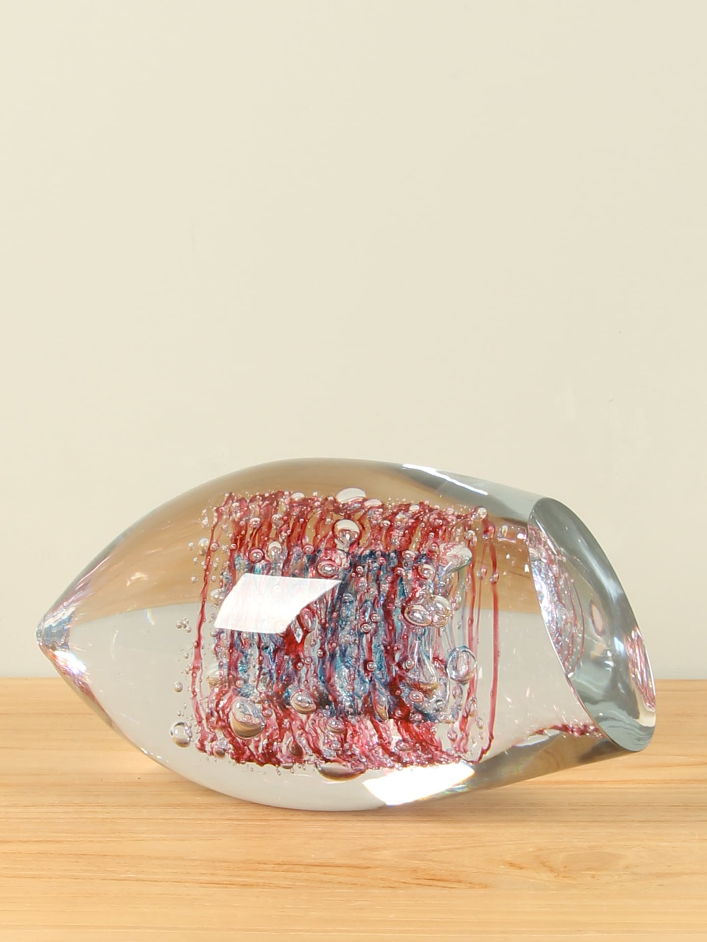 Exclusieve glaskunst - Multicolor - Glas - Glazen knot blauw/roze - 18x33x18 cm