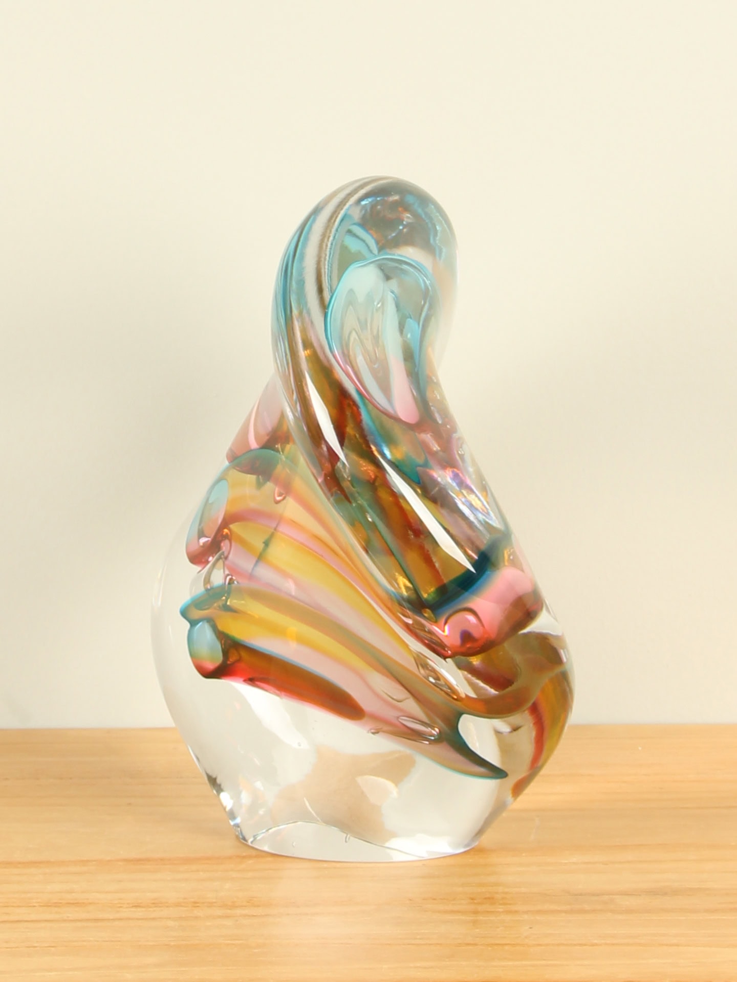 Exclusieve glaskunst - Multicolor - Glas - Kristal Swirl gekleurd, 25 cm - 25x25x12 cm - Afbeelding 3