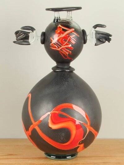 Exclusieve glaskunst – Zwart – Glas – Sculptuur Petrovskiy Man groot uit glas