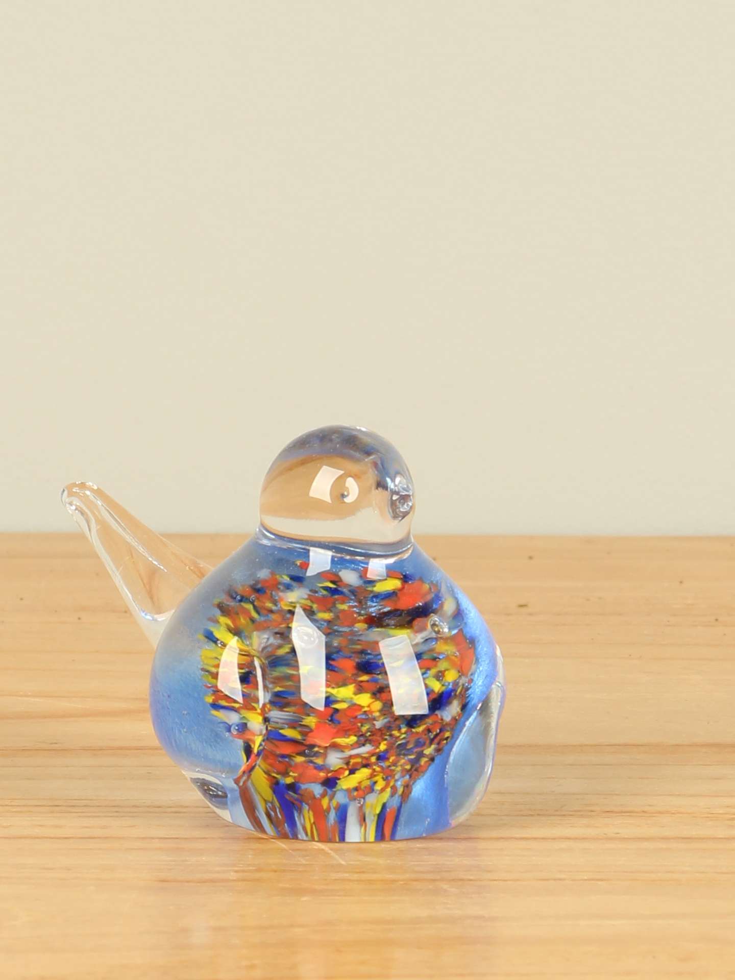 Glaskunst - Blauw - Glas - Glazen vogeltje blauw, 7 cm - 7x15x5 cm - Afbeelding 2