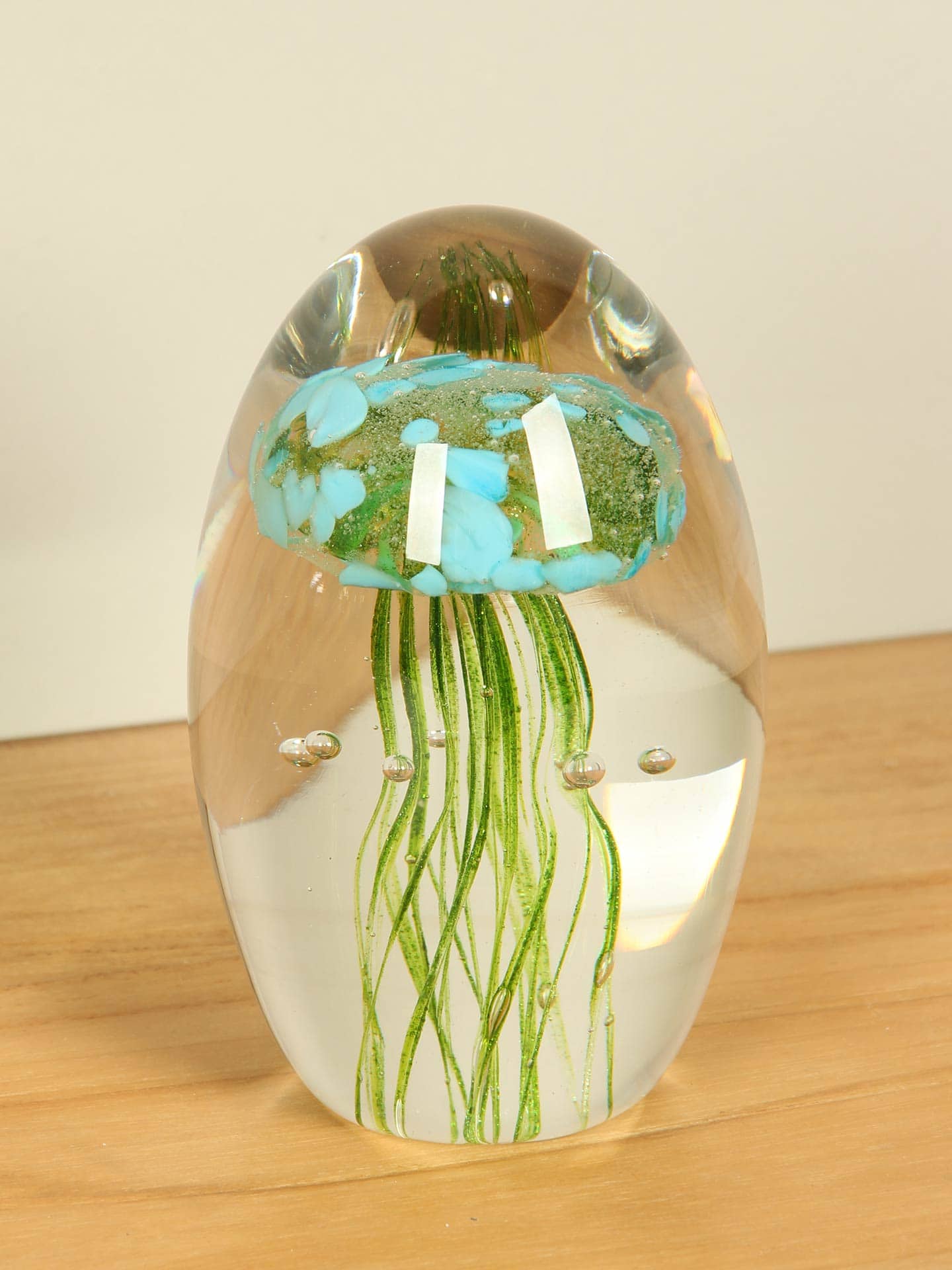 Glaskunst - Groen - Glas - Glasobject kwal blauw/groen, 13 cm - Afbeelding 3