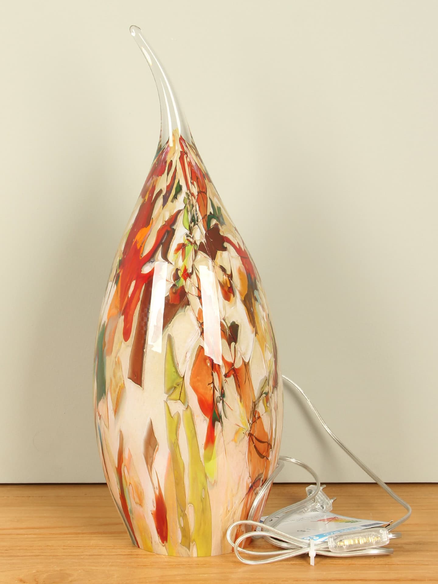 Glaslamp - Multicolor - Glas - Casper, linea, 52 cm