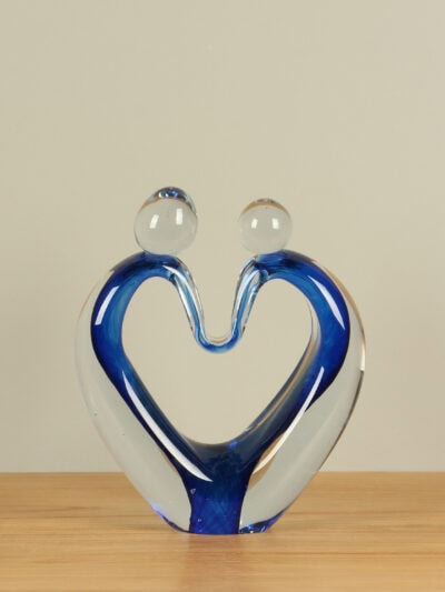 Glassculptuur – Blauw – Glas – Object Lovers blauw, 29 cm – 29x24x9 cm