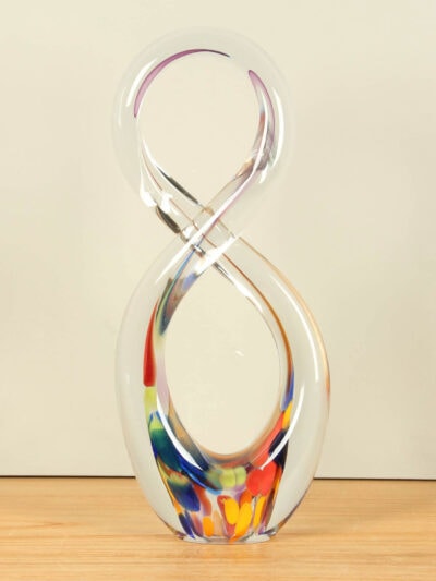 Glassculptuur – Multicolor – Glas – Infinity Yellow, 39 cm – 39x17x7 cm