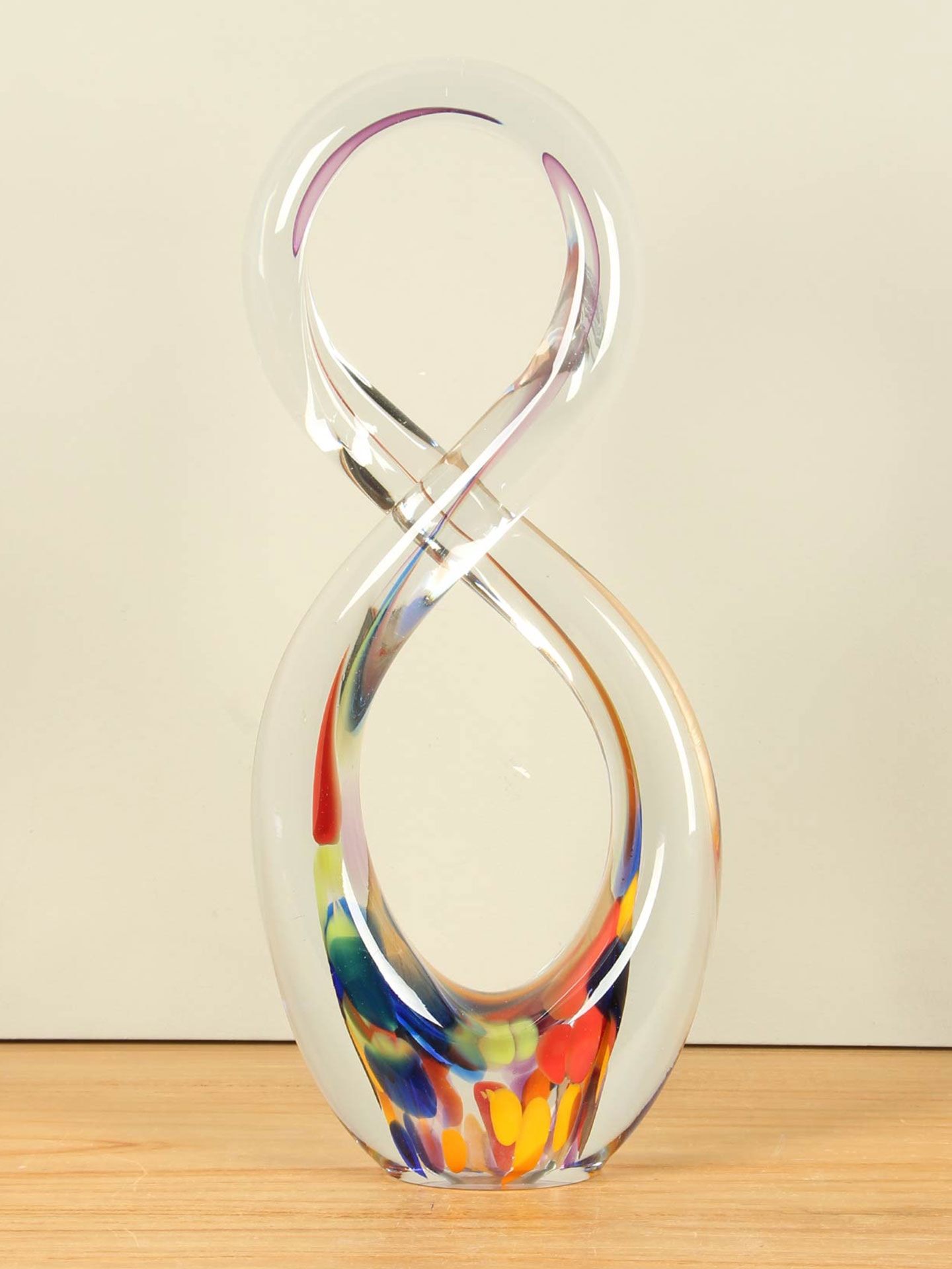 Glassculptuur - Multicolor - Glas - Infinity Yellow, 39 cm - 39x17x7 cm