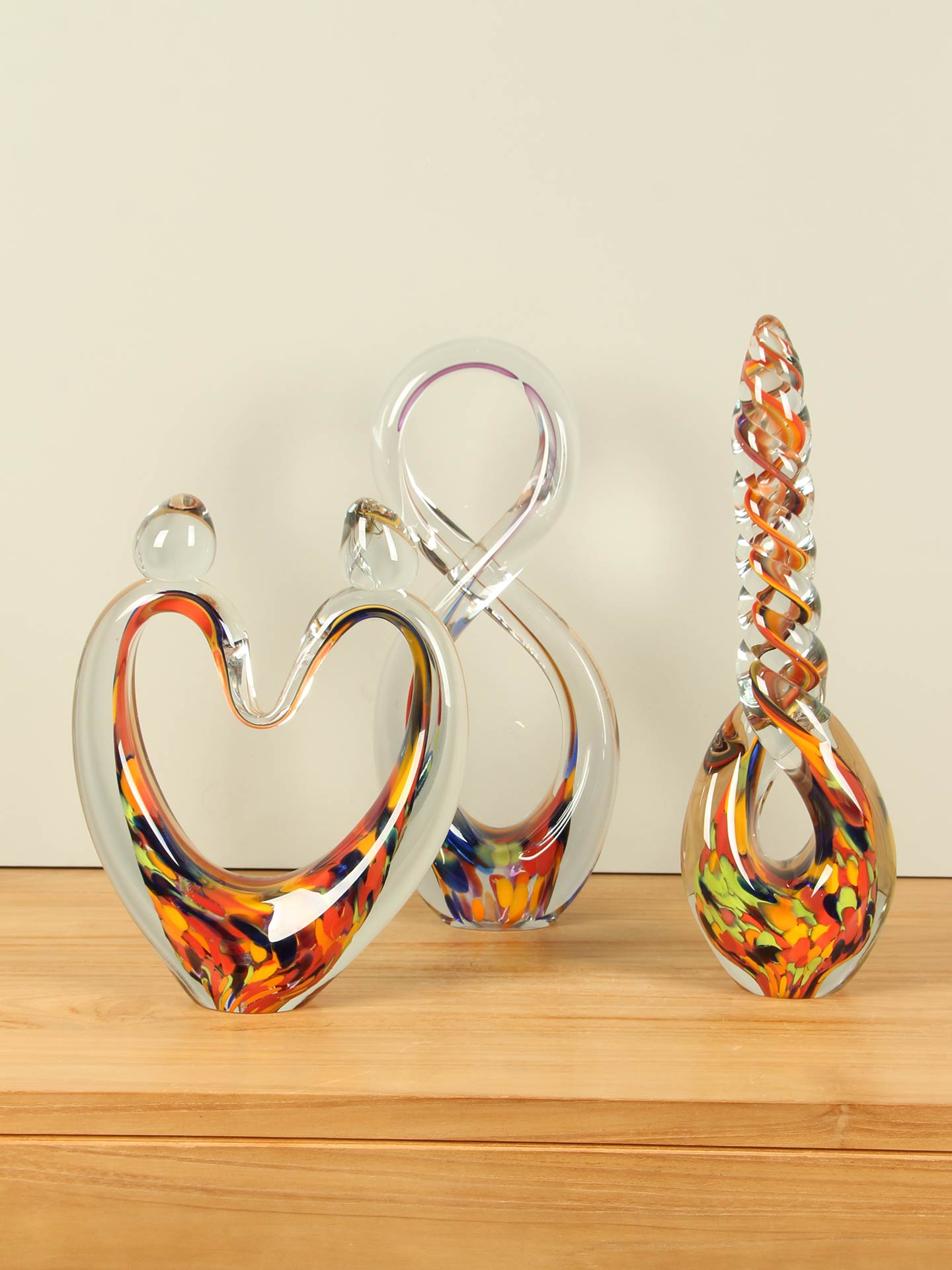 Glassculptuur - Multicolor - Glas - Infinity Yellow, 39 cm - 39x17x7 cm - Afbeelding 5