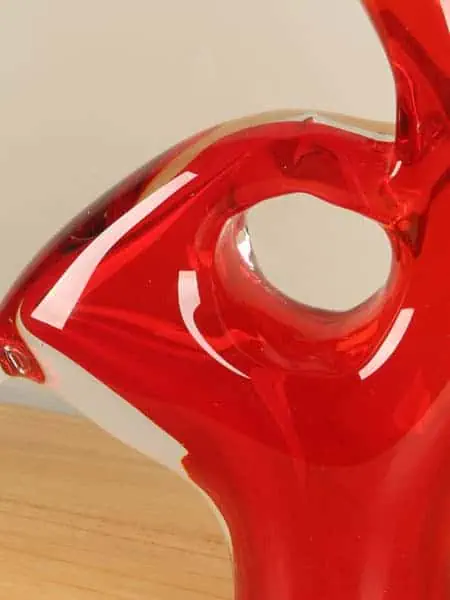 Glassculptuur - Rood - Glas - Object rood, 40 cm, A006 - 40x19x9 cm - Afbeelding 9