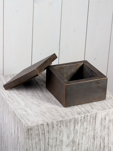 Herdenking - Brons - Brons - Asbewaardoosje verbronst, groot - 10x15x15 cm