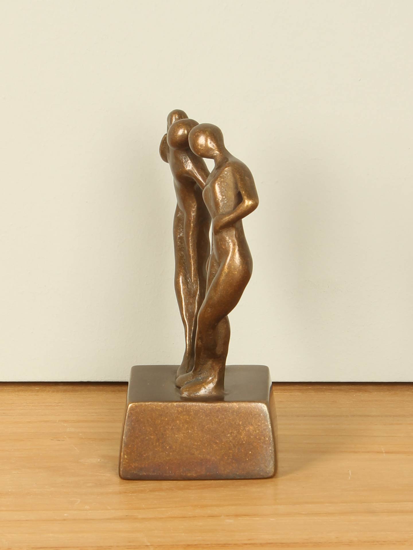 Herdenking - Brons - Brons - Liefdespaar - 14x10x6 cm - Afbeelding 2