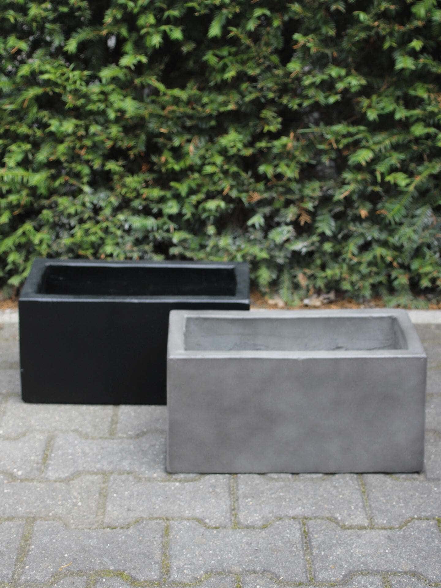Plantenbak - Zwart - Light Cement - 20x40x20 cm - Afbeelding 2