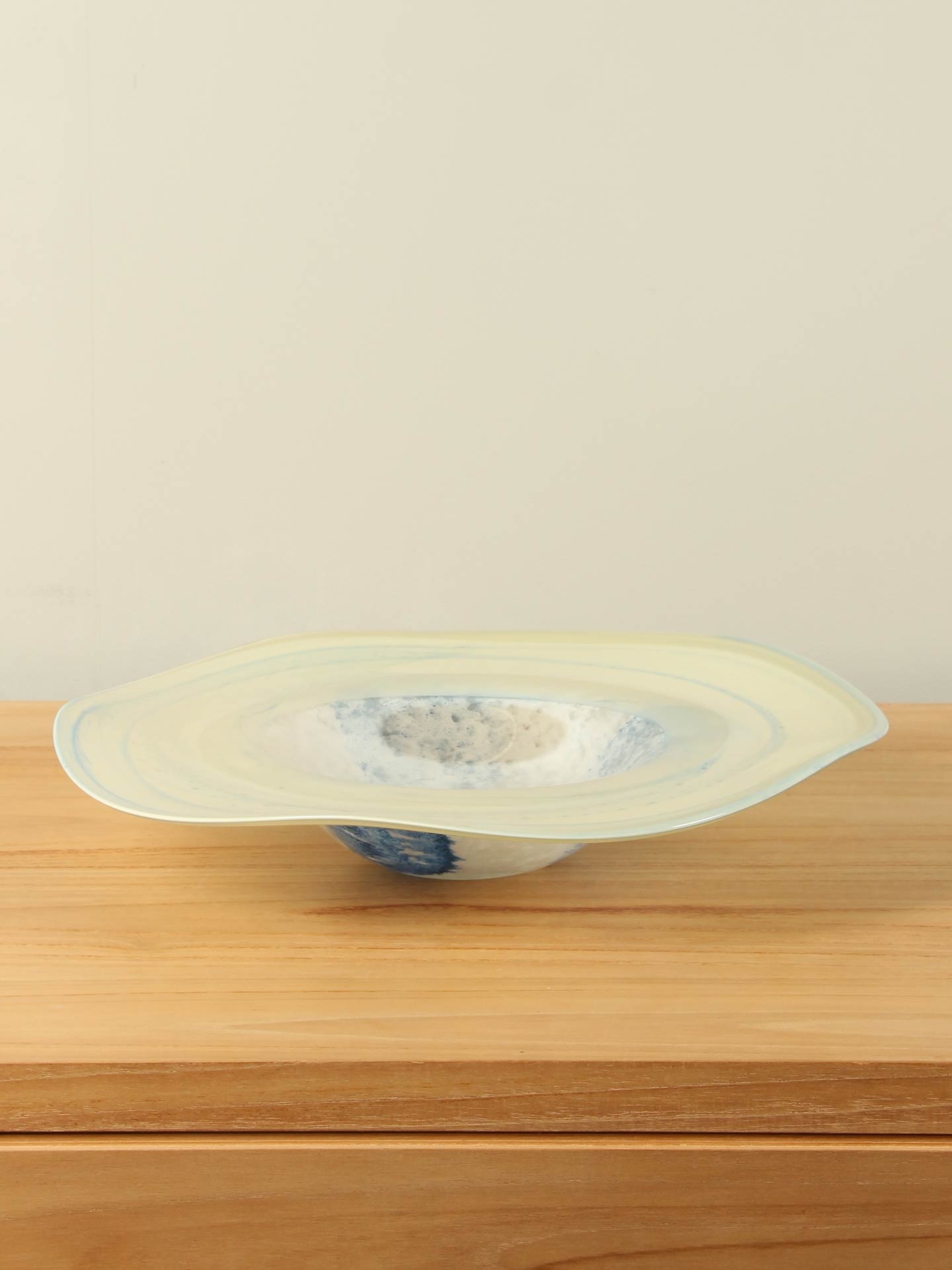 Schaal - Mat geel - Glas - Fresh, Ø 31 cm - Afbeelding 2