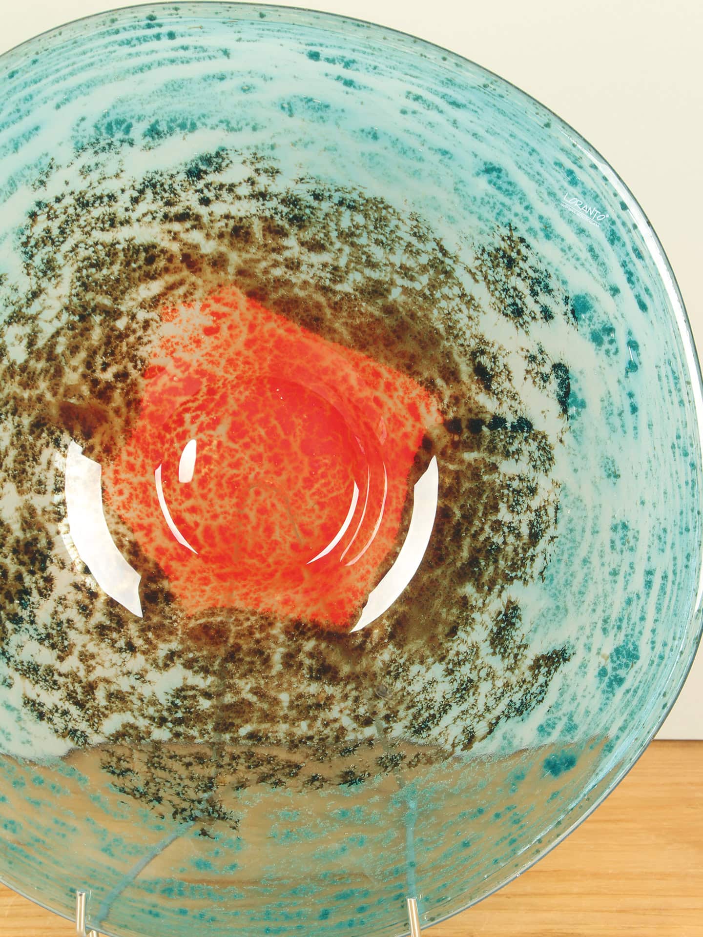 Schaal - Multicolor - Glas - Earth/water, Ø 45 cm - Afbeelding 3