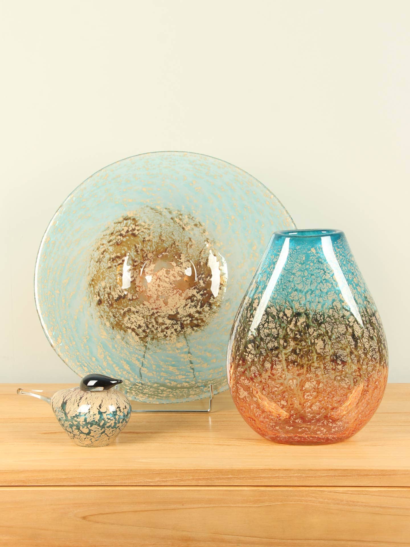 Schaal - Multicolor - Glas - Earth/water, Ø 45 cm - Afbeelding 4