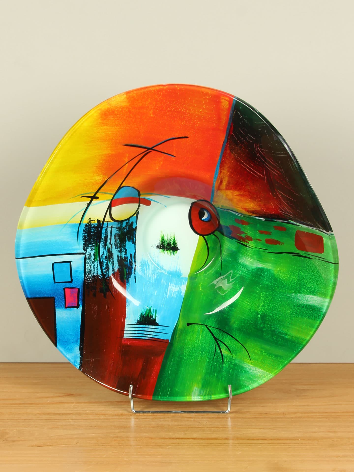 Schaal - Multicolor - Glas - Primaire kleuren