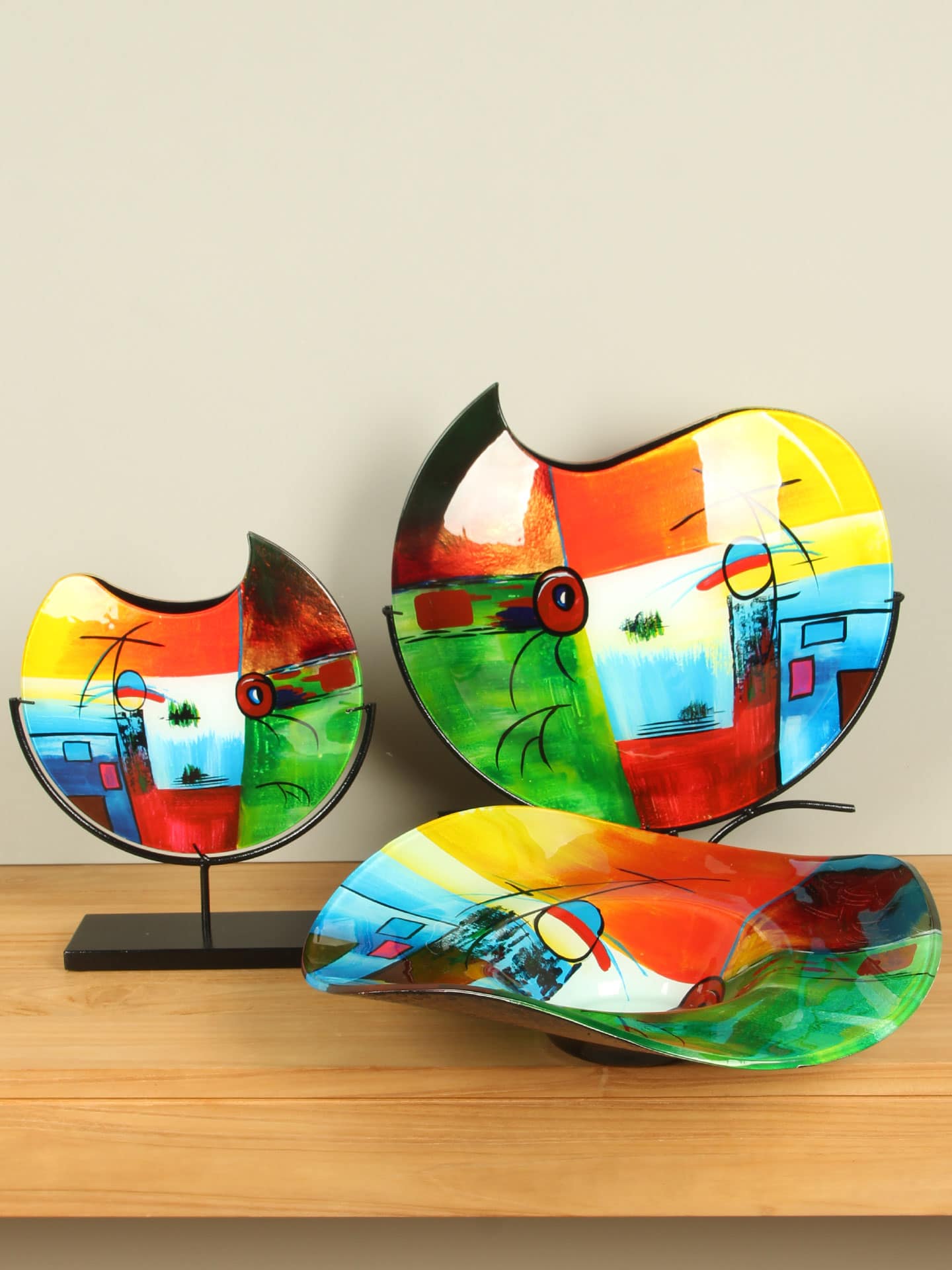 Schaal - Multicolor - Glas - Primaire kleuren - Afbeelding 4