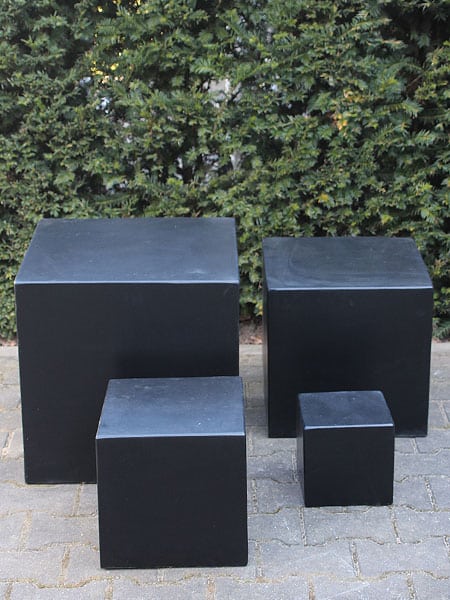 Sokkel / Zuil - Zwart - Light Cement - 30x30x30 cm - Afbeelding 2