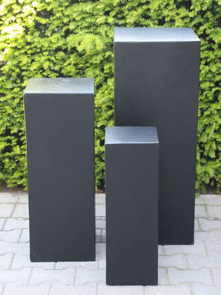 Sokkel / Zuil - Zwart - Light Cement - 80x40x40 cm - Afbeelding 2
