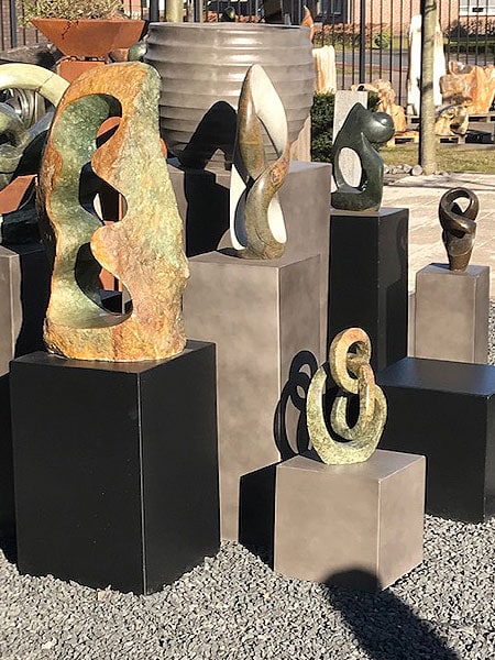 Sokkel / Zuil - Zwart - Light Cement - 80x40x40 cm - Afbeelding 3