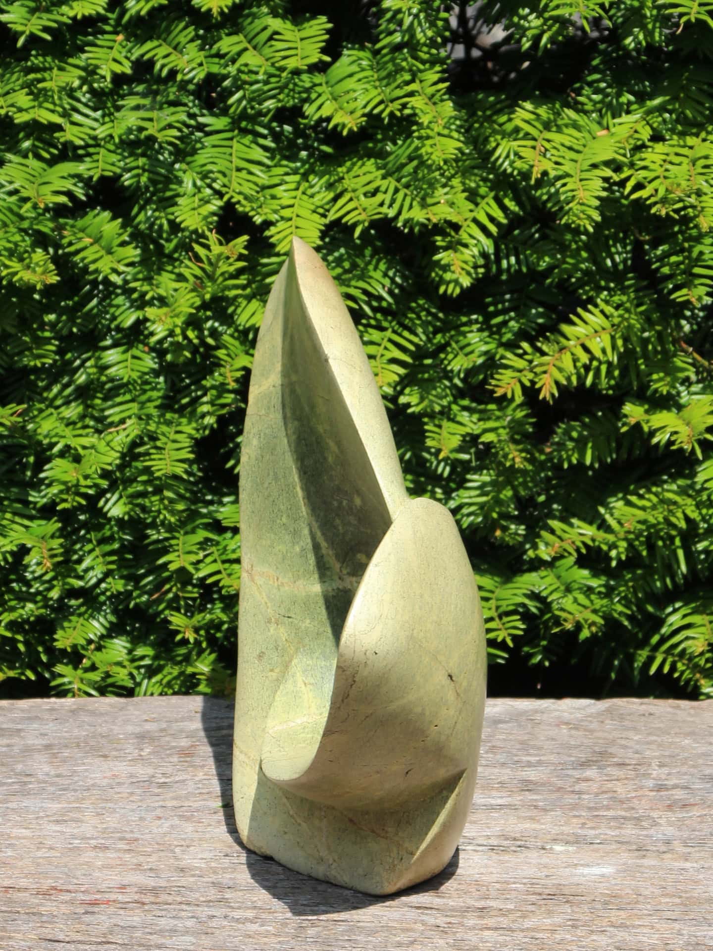Tuinbeeld - Cheetah jade - Groen - Natuursteen - Art lover - 26x28x10 cm - Afbeelding 2