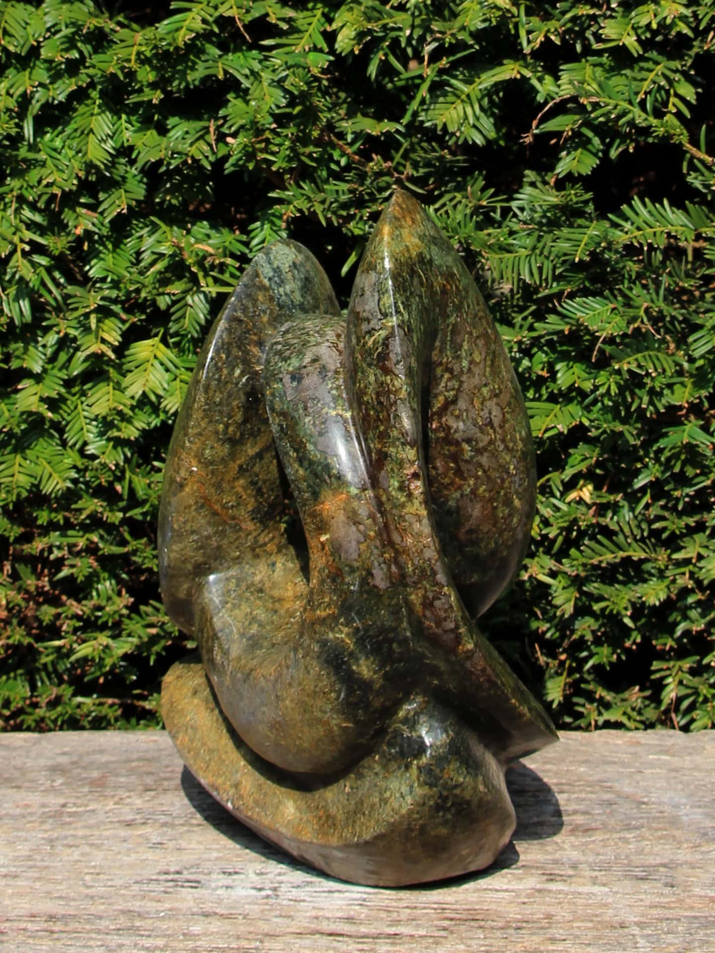 Tuinbeeld - Cheetah jade - Groen - Natuursteen - Forever - 33x21x19 cm - Afbeelding 2