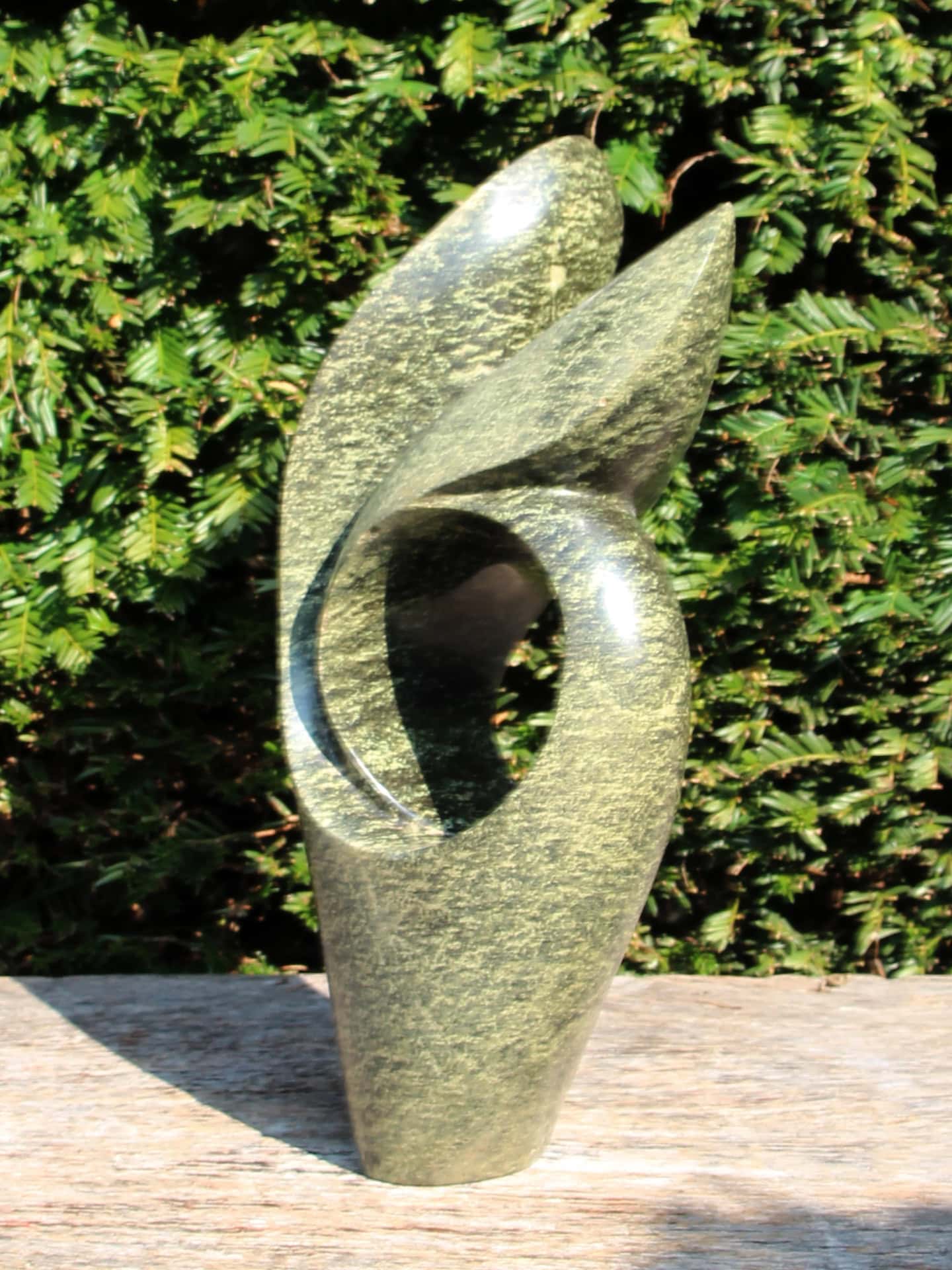 Tuinbeeld - Cheetah jade - Groen - Natuursteen - Hope - 34x20x18 cm - Afbeelding 2