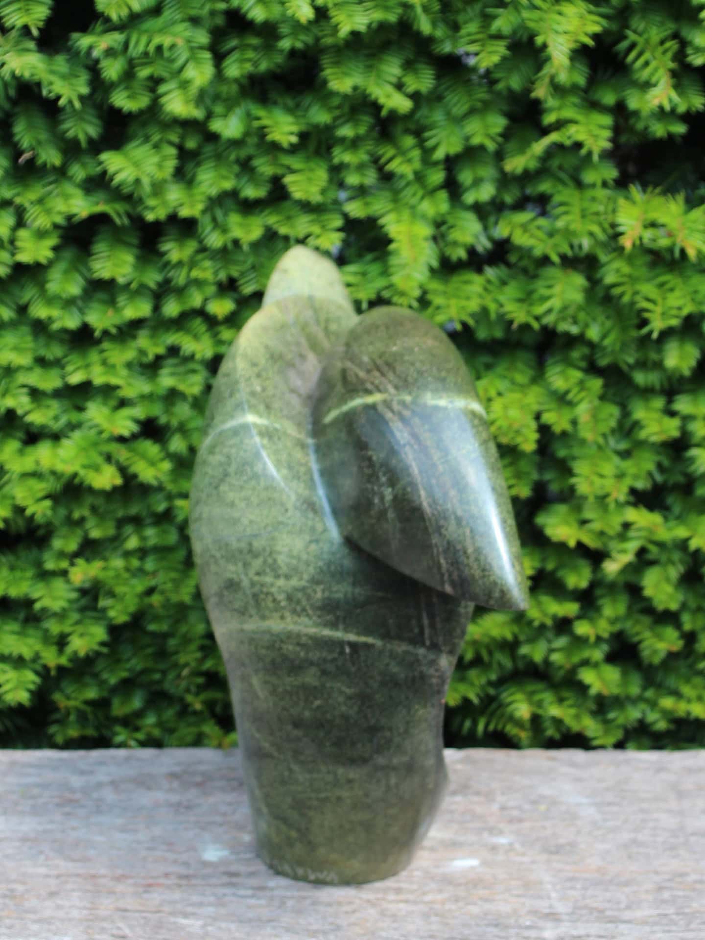 Tuinbeeld - Cheetah jade - Groen - Natuursteen - Spiral - 41x52x19 cm - Afbeelding 4