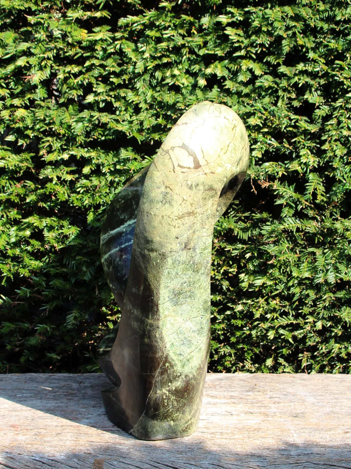 Tuinbeeld - Cheetah jade - Groen - Natuursteen - Together Again - 48x36x27 cm - Afbeelding 2