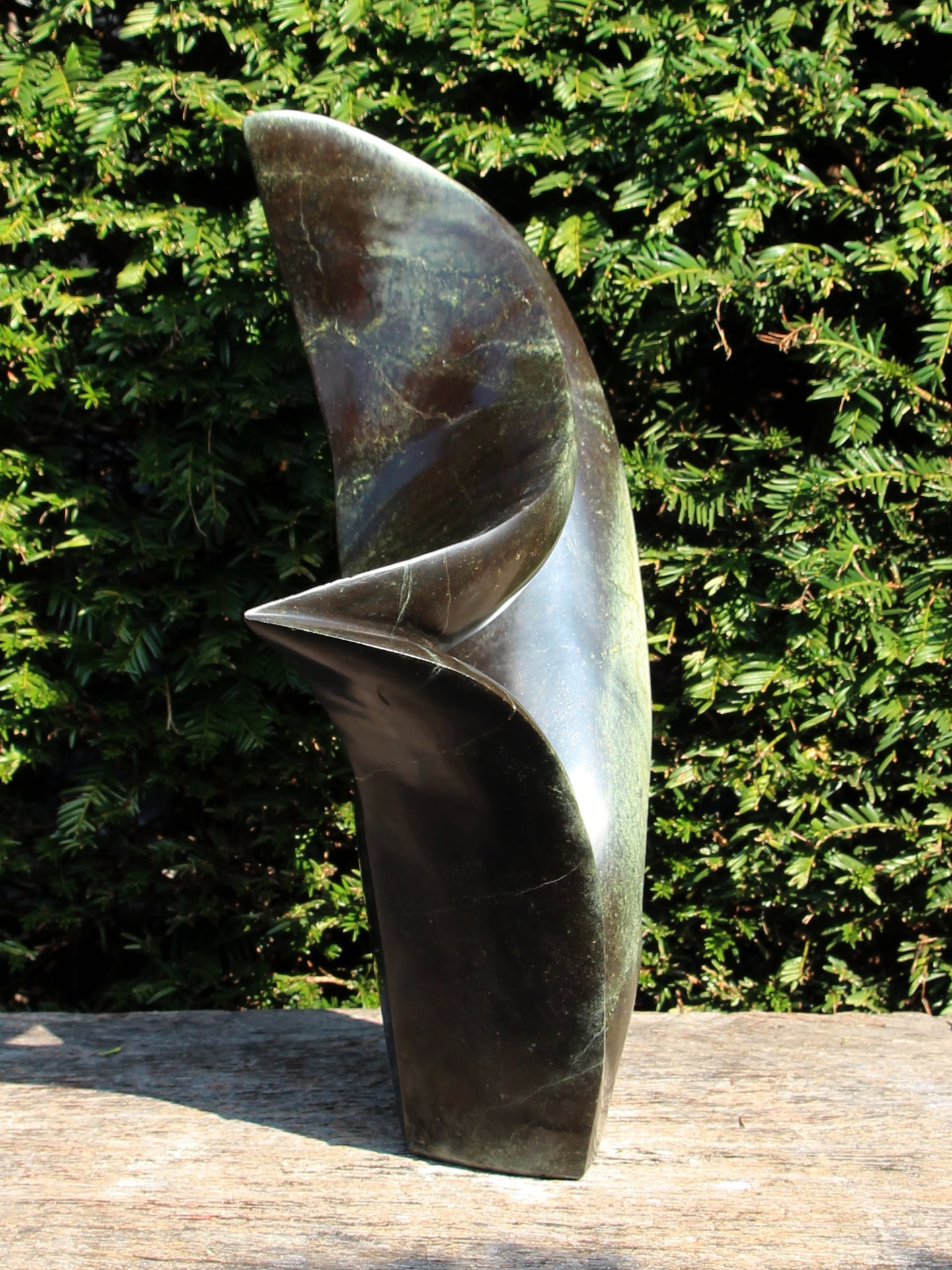 Tuinbeeld - Serpentijn - Groen - Natuursteen - Arty nr 2 - 42x28x25 cm - Afbeelding 4