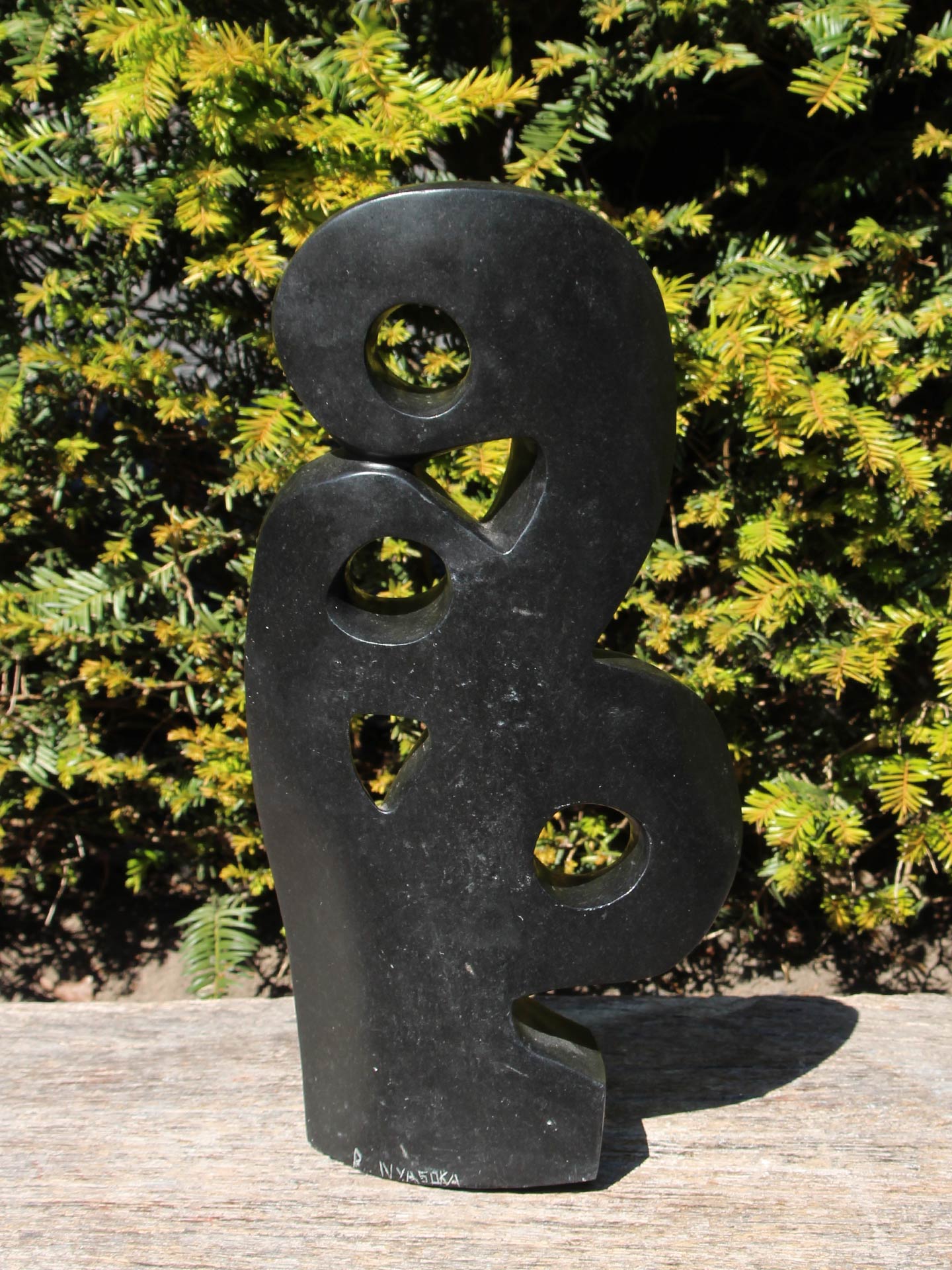 Tuinbeeld - Springsteen - Zwart - Natuursteen - Alive - 42x20x7 cm - Afbeelding 3