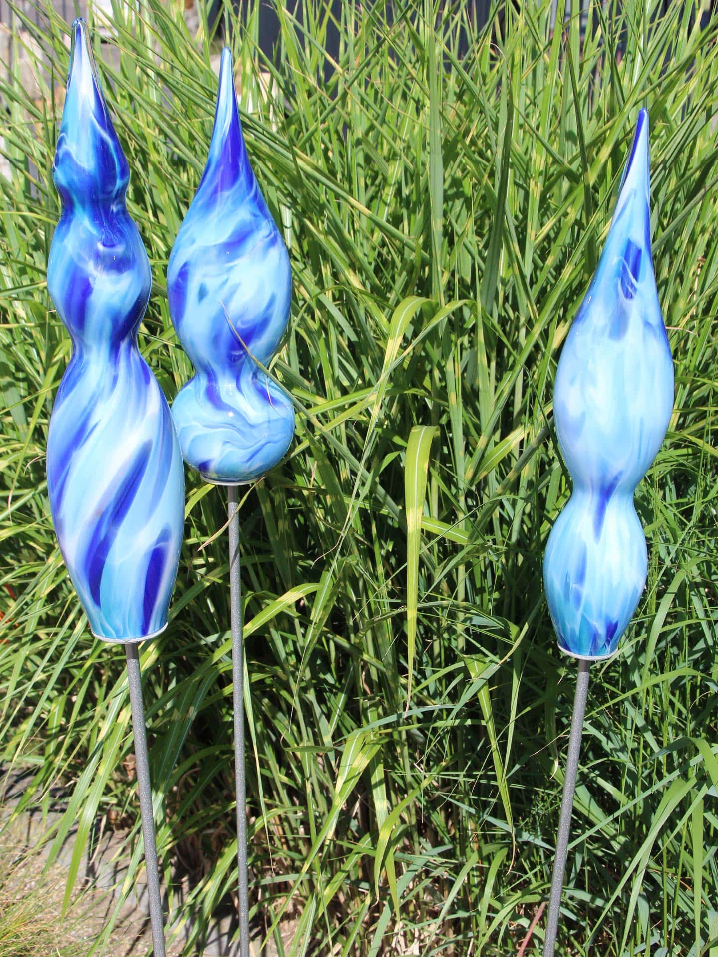 Tuinprikker - Blauw - Glas - Atlas, azuur 462 - Afbeelding 2