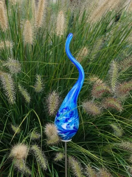 Tuinprikker - Blauw - Glas - Mini Vlam-XS azuur 105 M