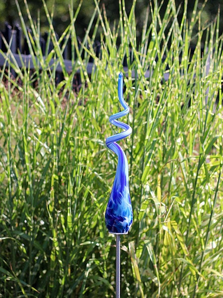 Tuinprikker - Blauw - Glas - Spiraal azuur 106-1