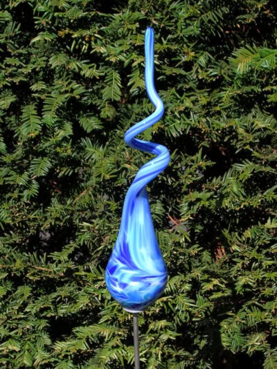 Tuinprikker – Blauw – Glas – Spiraal mini, azuur 106-M