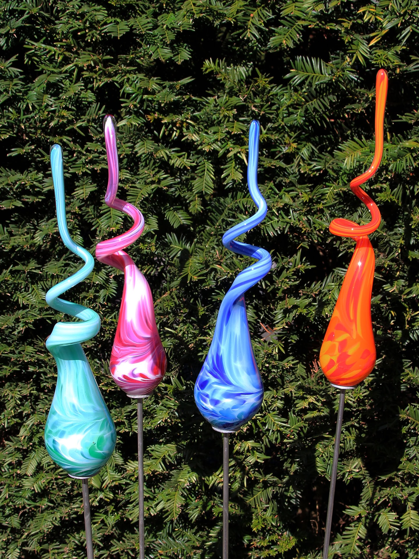 Tuinprikker - Blauw - Glas - Spiraal mini, azuur 106-M - Afbeelding 2