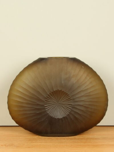 Vaas – Bruin gematteerd – Glas – 32x40x9 cm