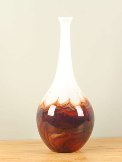Vaas – Bruin – Glas – Flesvaas bruin gevlamd