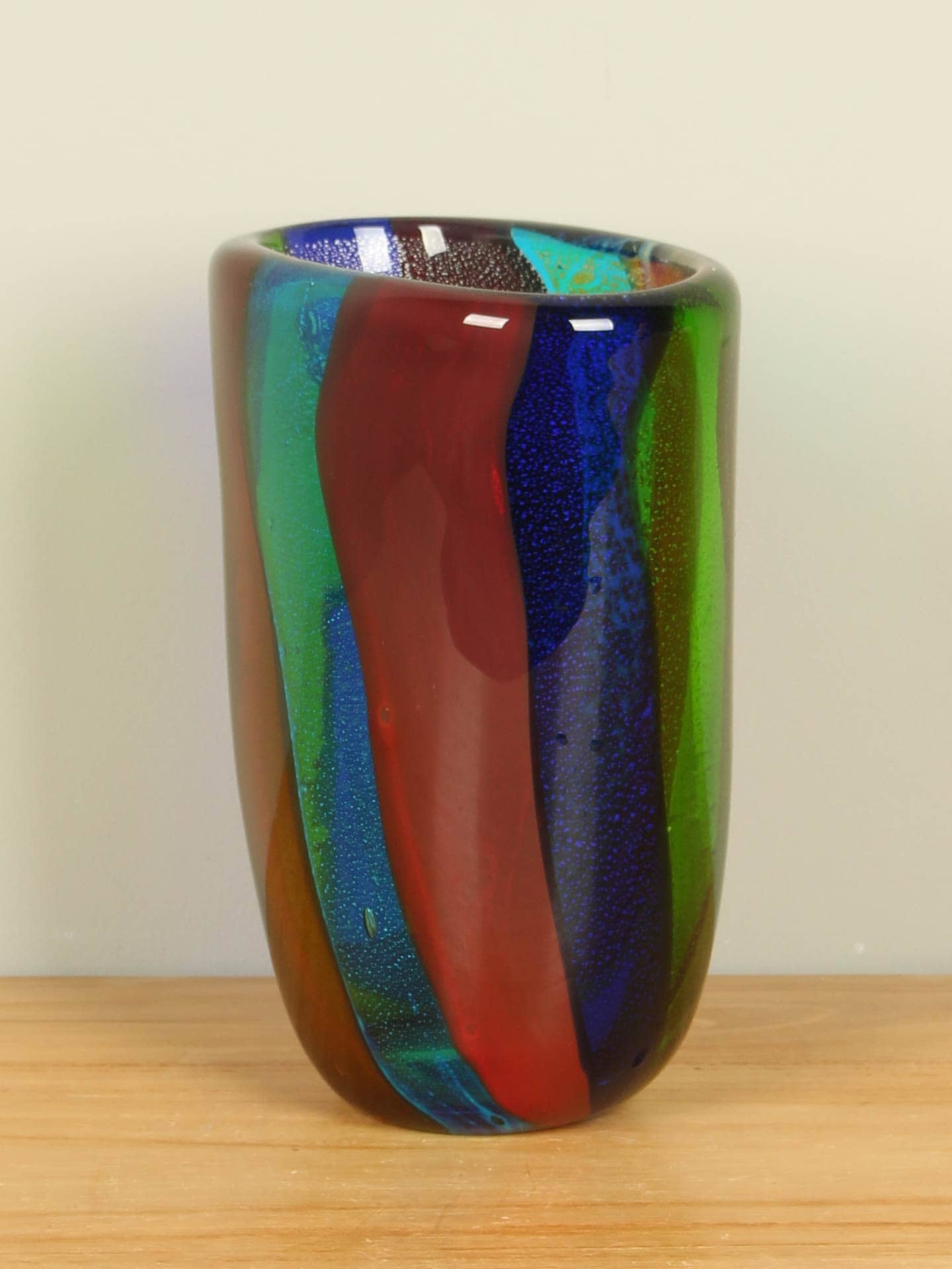Vaas - Multicolor - Glas - 20x15x10 cm - Afbeelding 2