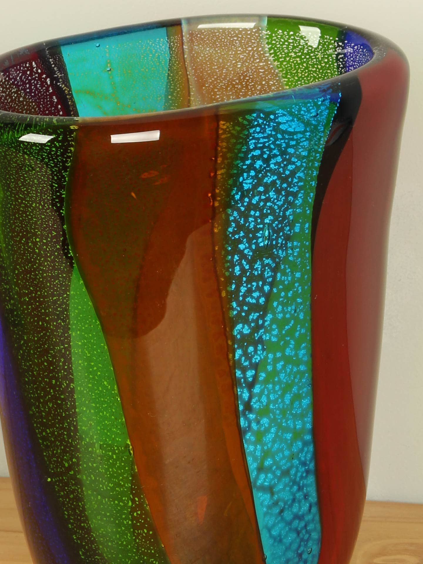 Vaas - Multicolor - Glas - 20x15x10 cm - Afbeelding 3