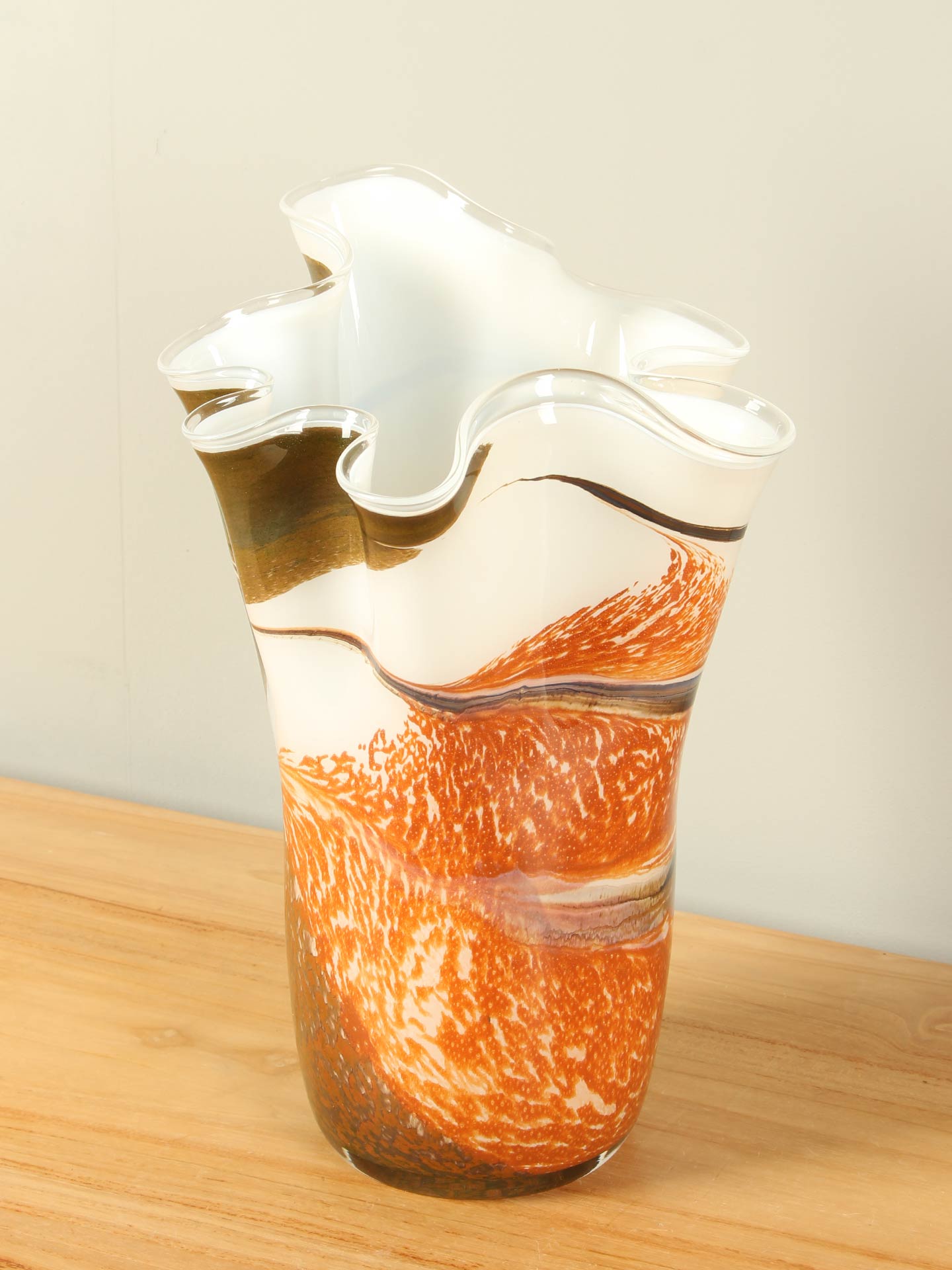 Vaas - Multicolor - Glas - Landscape gegolfd - Afbeelding 3