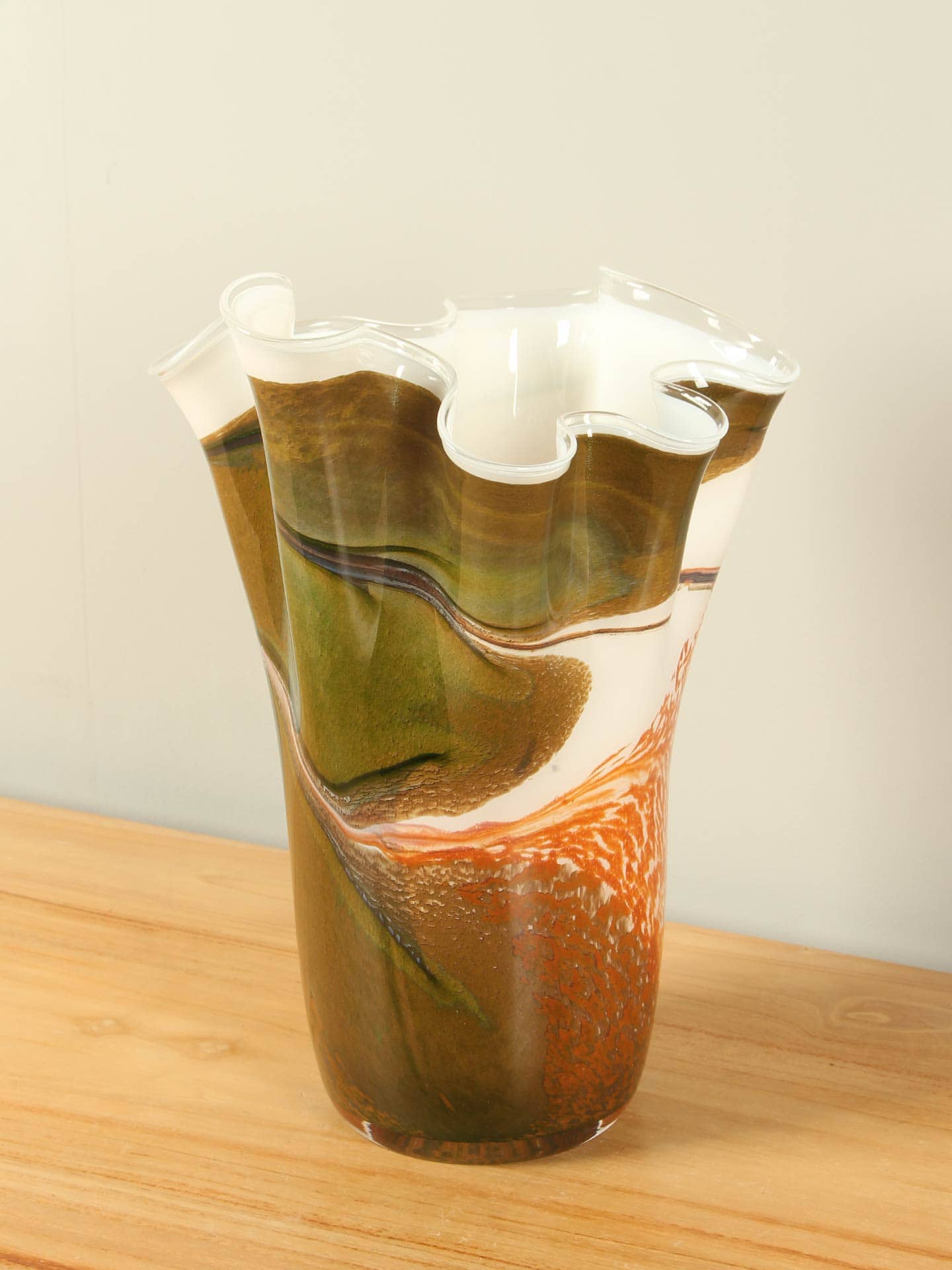 Vaas - Multicolor - Glas - Landscape gegolfd - Afbeelding 4