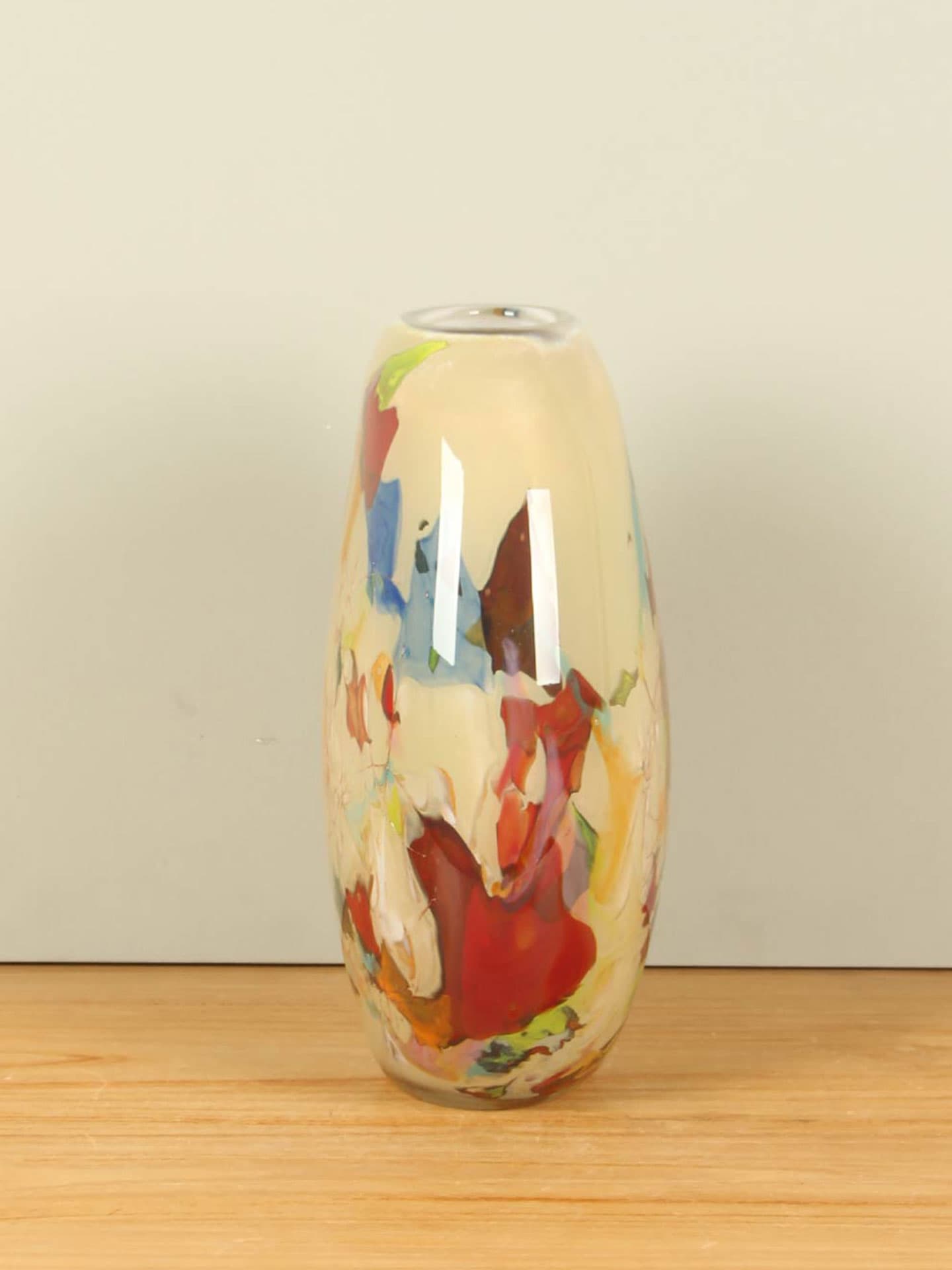 Vaas - Multicolor - Glas - Linea Ovaal - 34x23x12 cm - Afbeelding 4