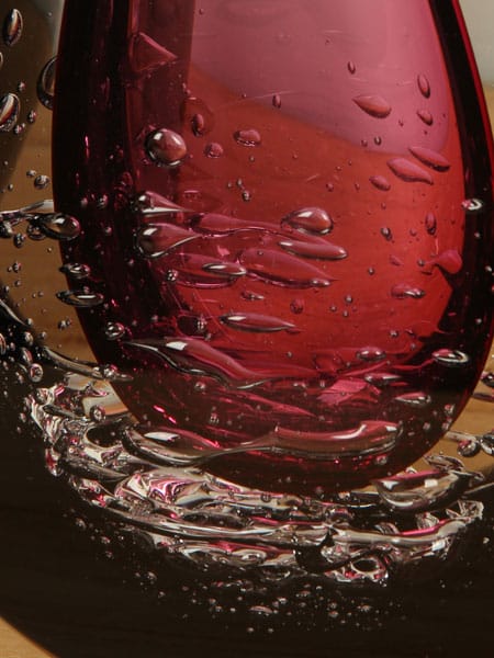 Vaas - Roze - Glas - Geslepen roze/zwart - Afbeelding 3