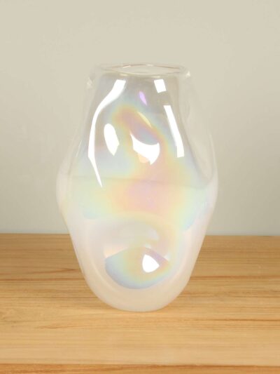 Vaas – Wit – Glas – Parelmoer 28 cm