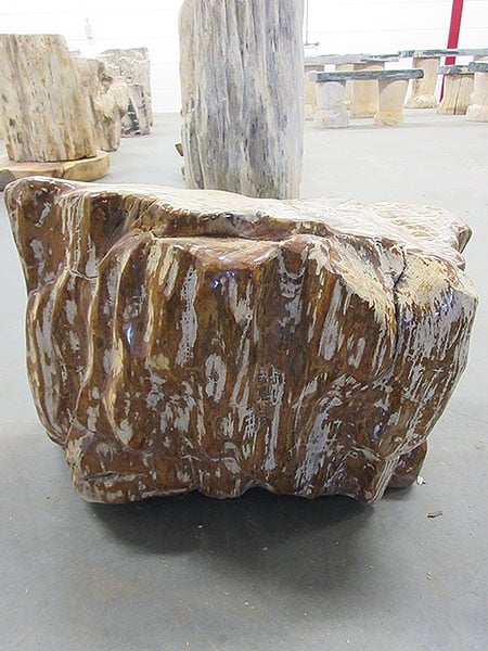 Versteend hout - Donkerbruin - Versteend hout - 40x55x45 cm