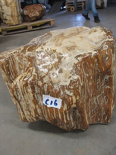Versteend hout - Donkerbruin - Versteend hout - 40x55x45 cm - Afbeelding 2