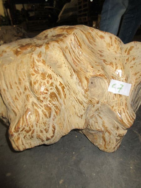 Versteend hout - Lichtbruin - Versteend hout - 50x60x40 cm - Afbeelding 2